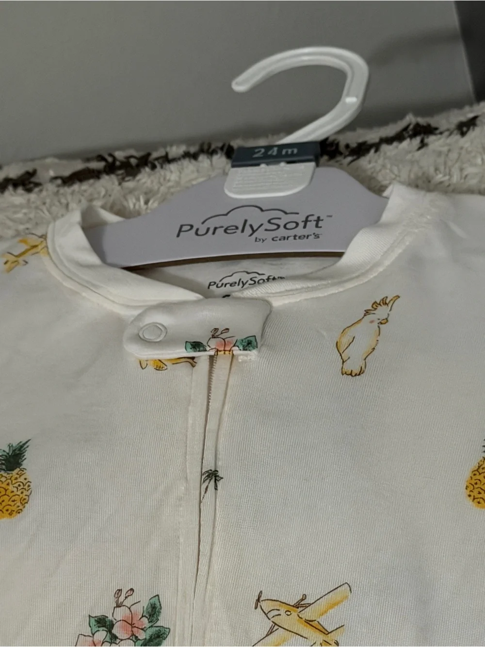 Carter’s PurelySoft Baby Sleeper 24M Airplane Pineapple Tropical NWT pajamas